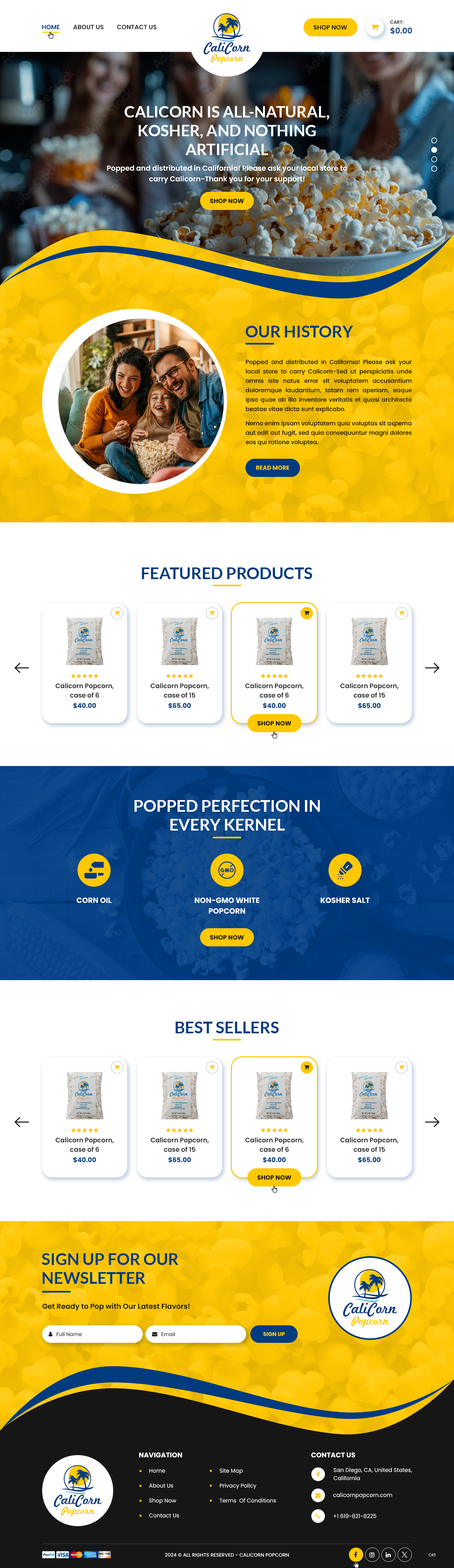 Diseño Web por pb para Calicorn Popcorn | Diseño #34198241