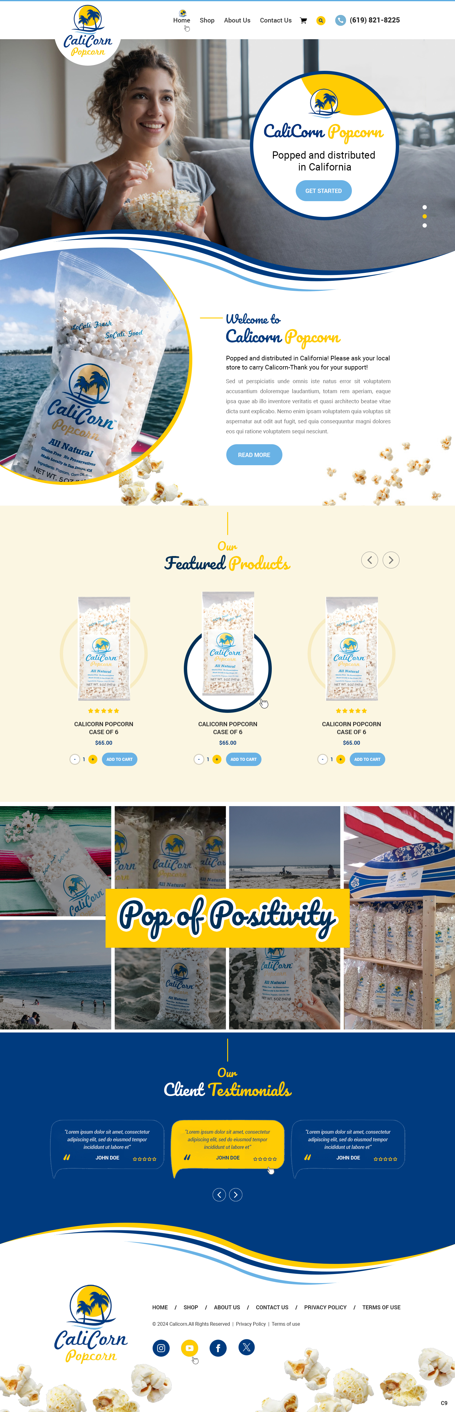 Diseño Web por pb para Calicorn Popcorn | Diseño #34198242