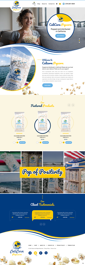 Web Design by pb for Calicorn Popcorn | Design: #34198242