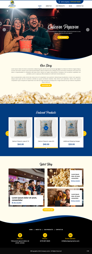 Web Design by pb for Calicorn Popcorn | Design: #34198244