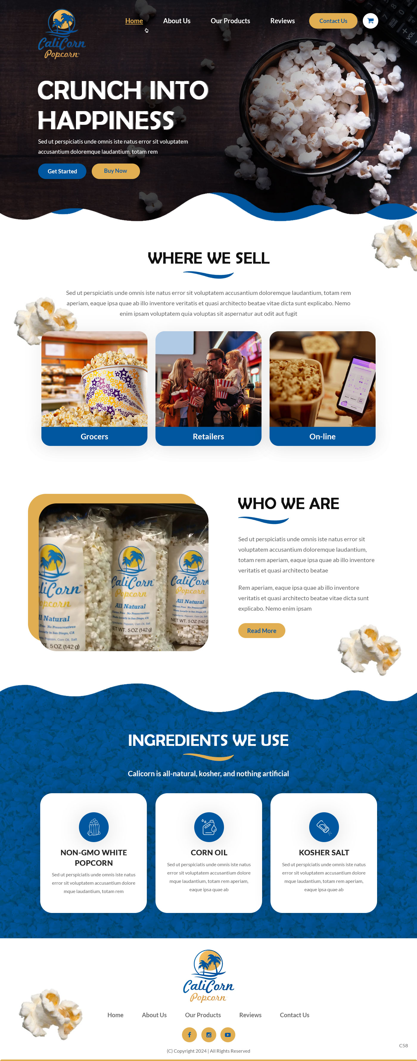 Diseño Web por pb para Calicorn Popcorn | Diseño #34198254