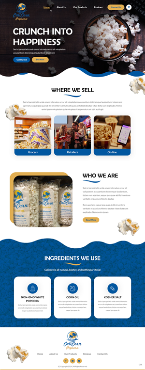 Web Design by pb for Calicorn Popcorn | Design: #34198254
