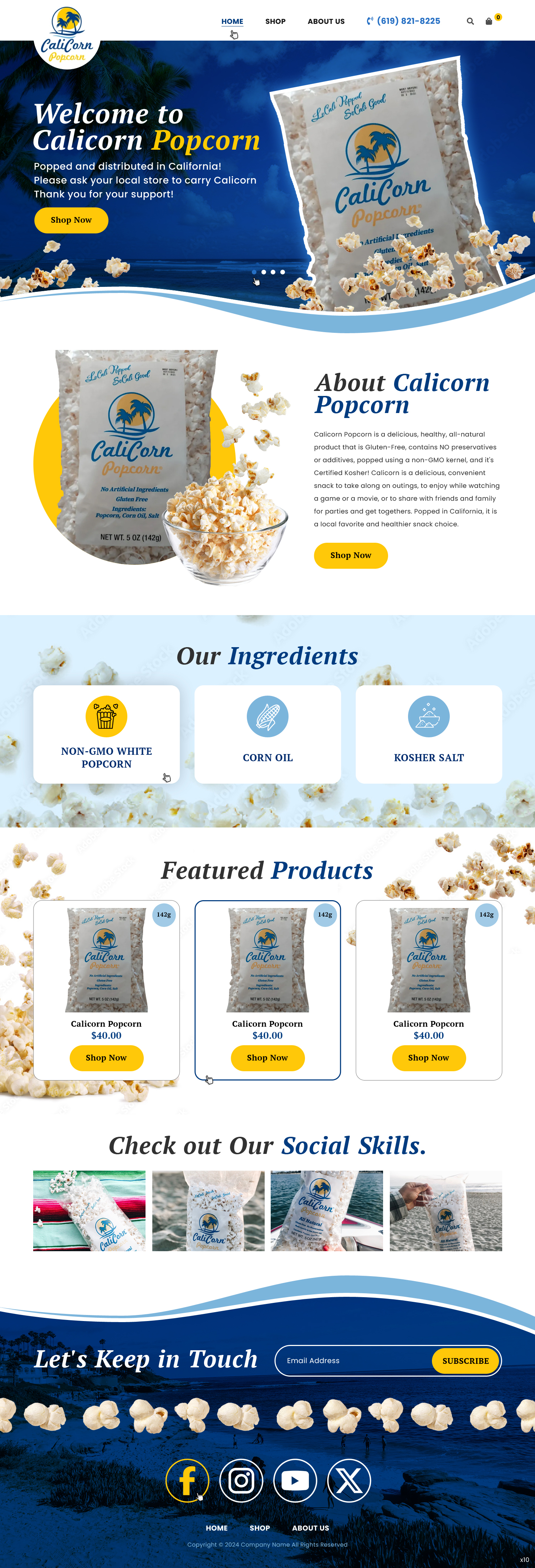 Web Design by pb for Calicorn Popcorn | Design #34205708