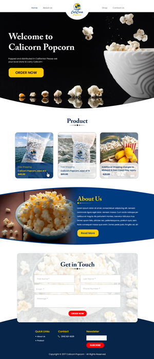 Web Design by Creations Box 2015 for Calicorn Popcorn | Design: #34205662