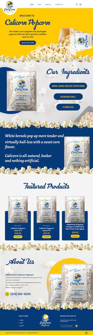 Web Design by Creations Box 2015 for Calicorn Popcorn | Design: #34205673