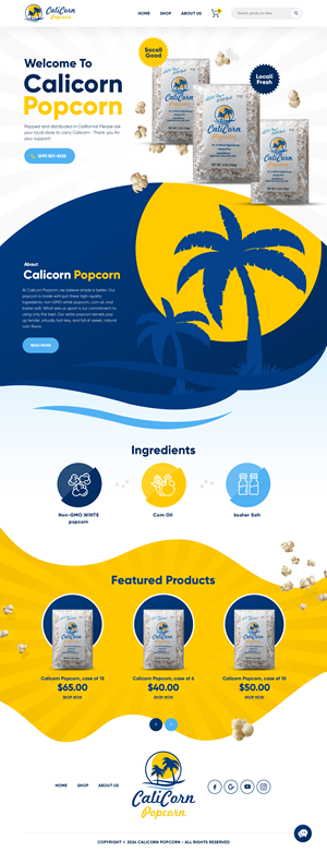 Diseño Web por nzdesigners para Calicorn Popcorn | Diseño: #34196940