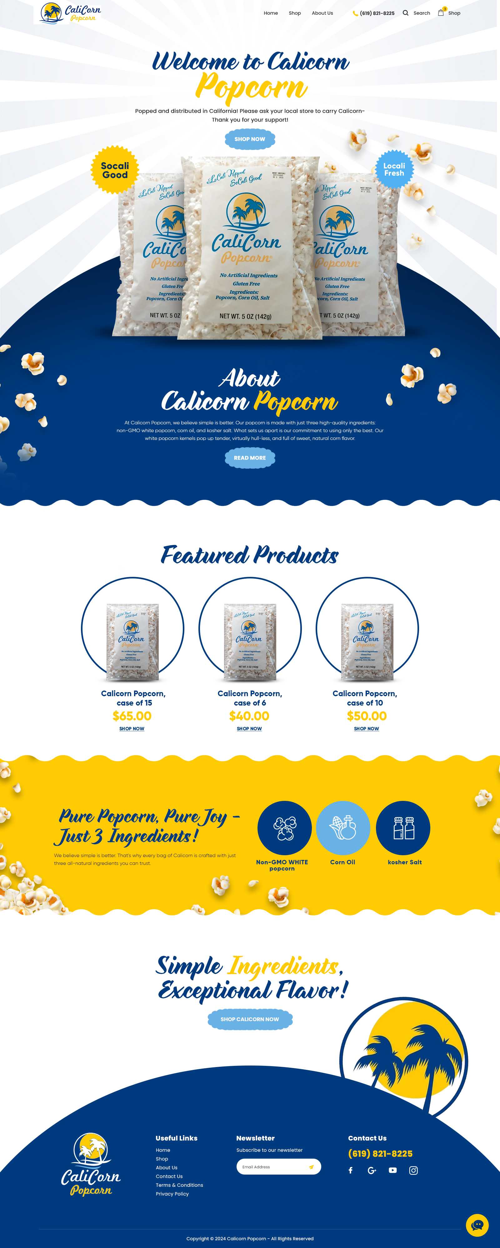 Diseño Web por NZ Creatives para Calicorn Popcorn | Diseño #34208497
