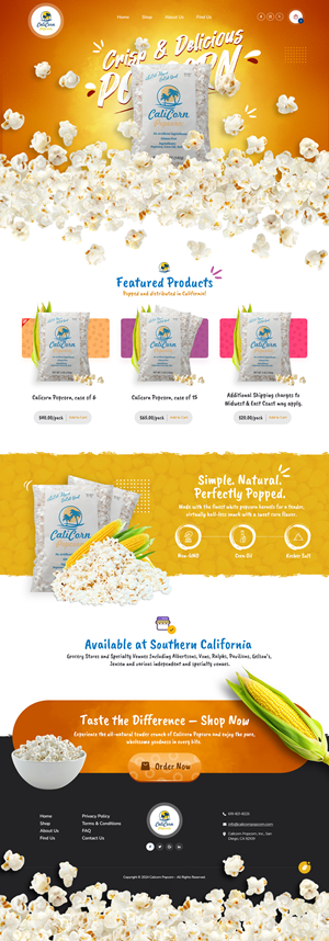 Diseño Web por nzdesigners para Calicorn Popcorn | Diseño #34404878