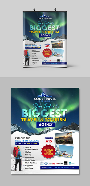 Messestand-Design von debdesign für Cool Travel Iceland | Design: #34202403