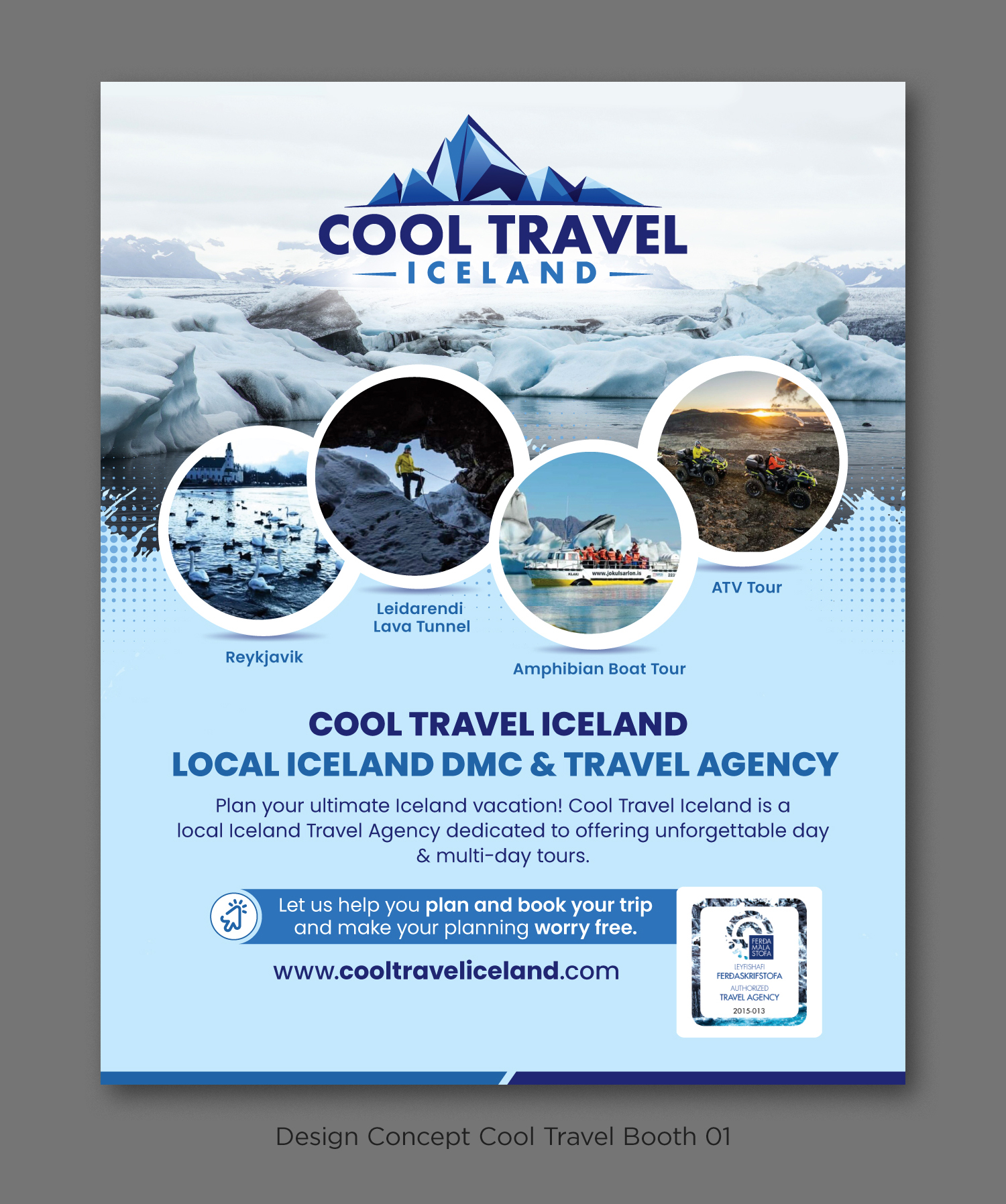 Messestand-Design von D Creative für Cool Travel Iceland | Design #34197320