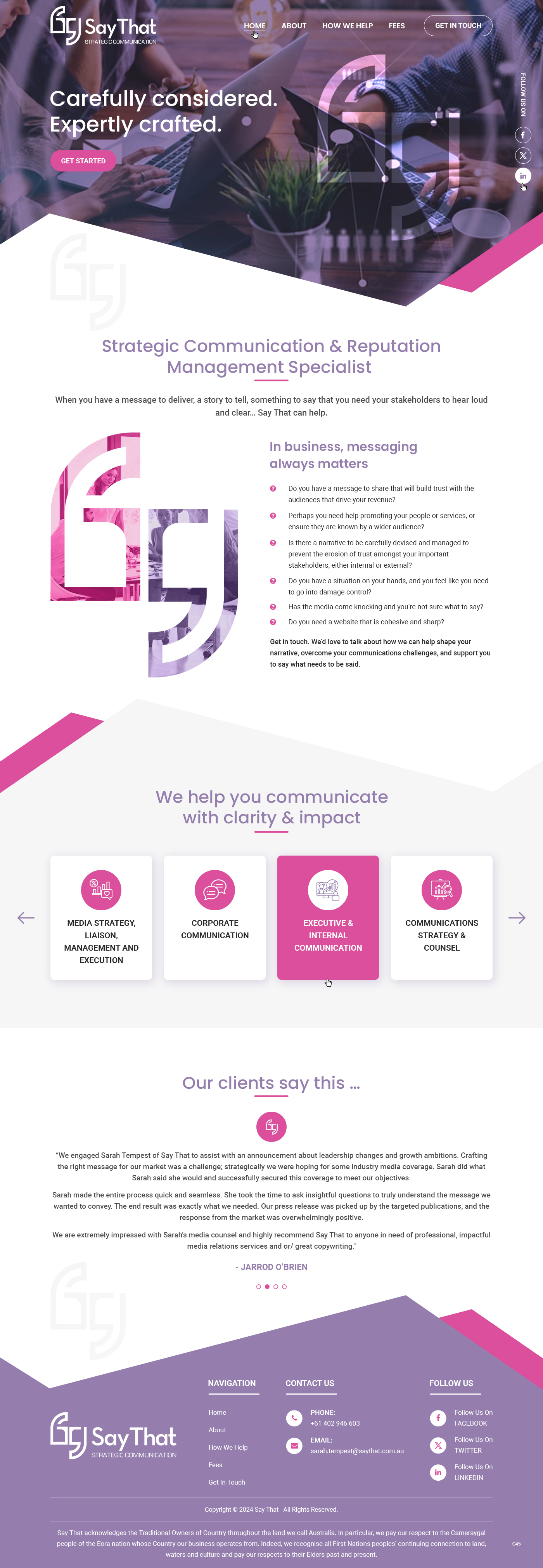 Web Design by pb for Say That | Design #34205607