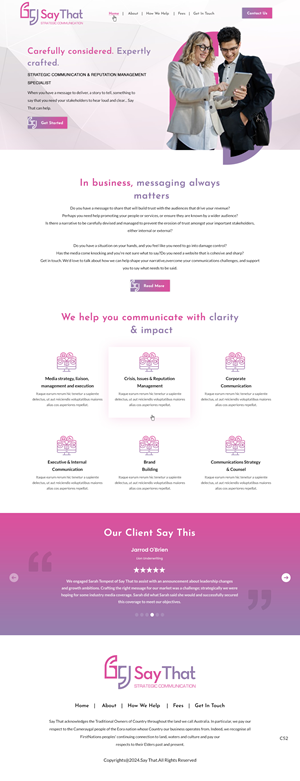 Diseño Web por pb para Say That | Diseño: #34205612