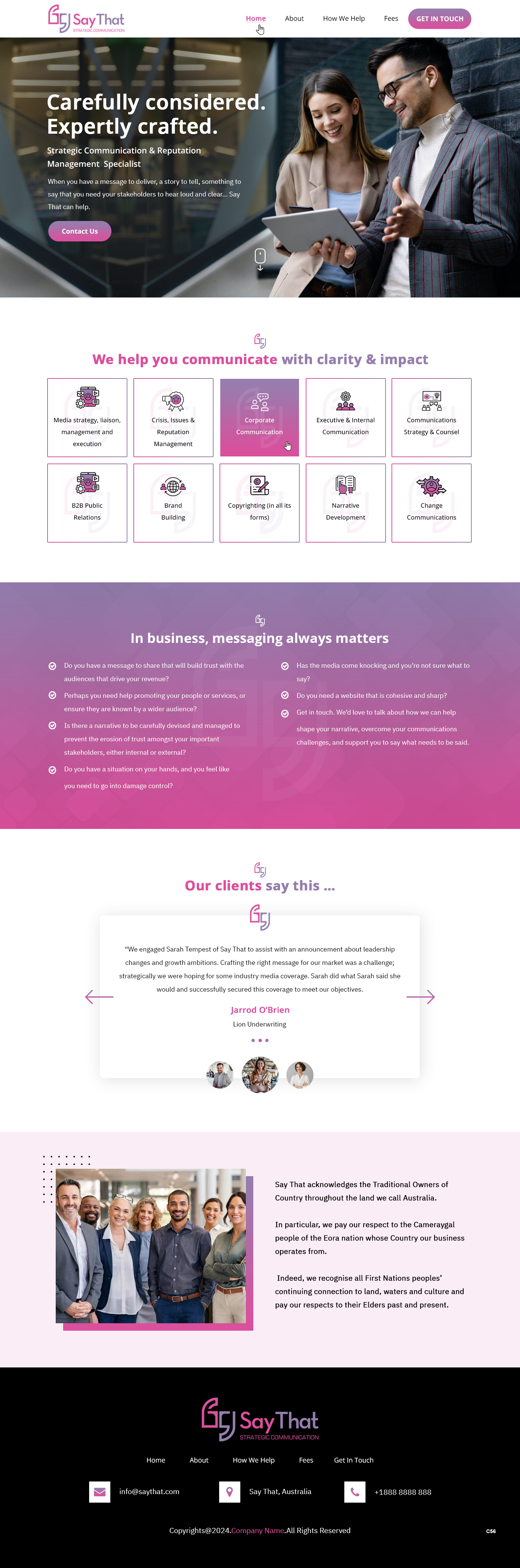 Web Design by pb for Say That | Design #34205614
