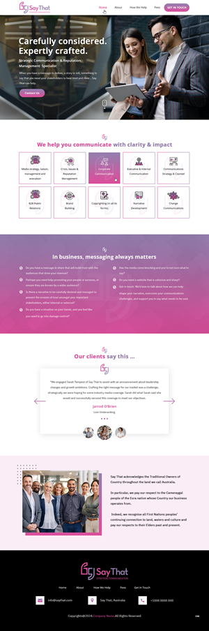 Diseño Web por pb para Say That | Diseño: #34205614