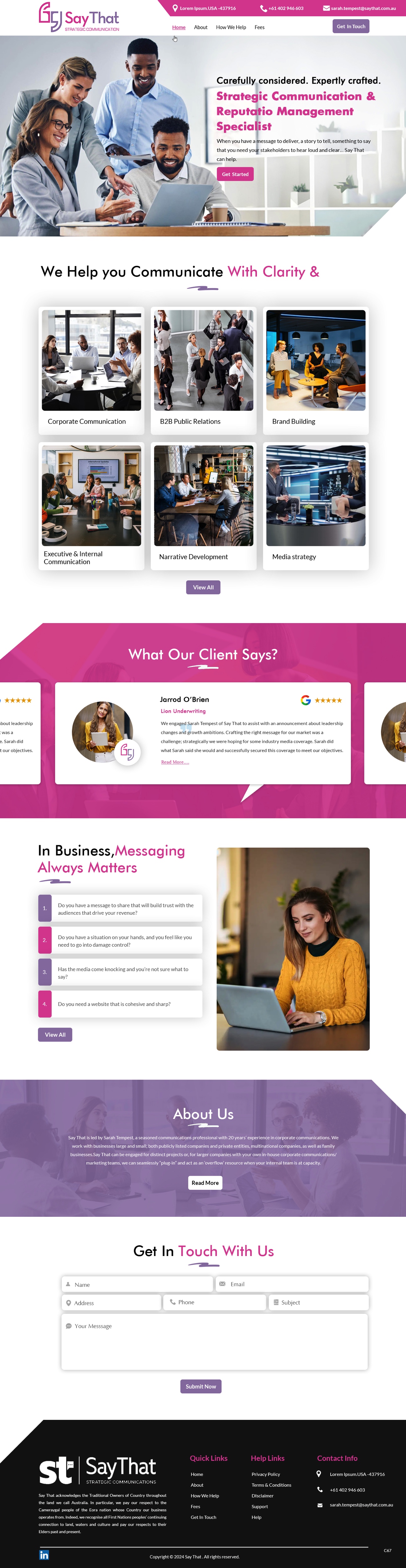 Web Design by pb for Say That | Design #34205621