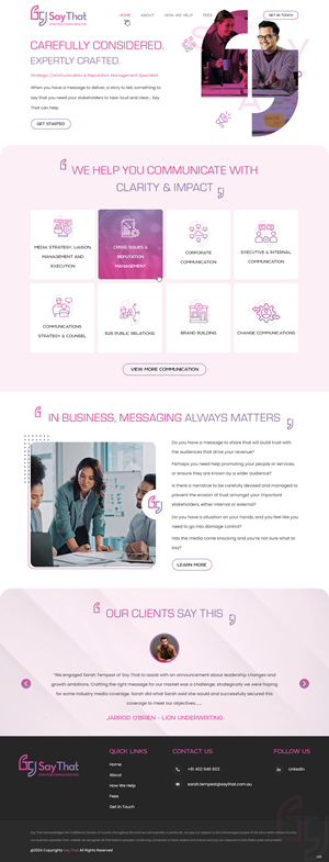 Diseño Web por pb para Say That | Diseño: #34205622