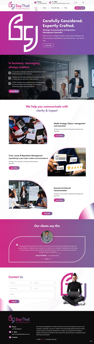 Diseño Web por pb para Say That | Diseño: #34205633