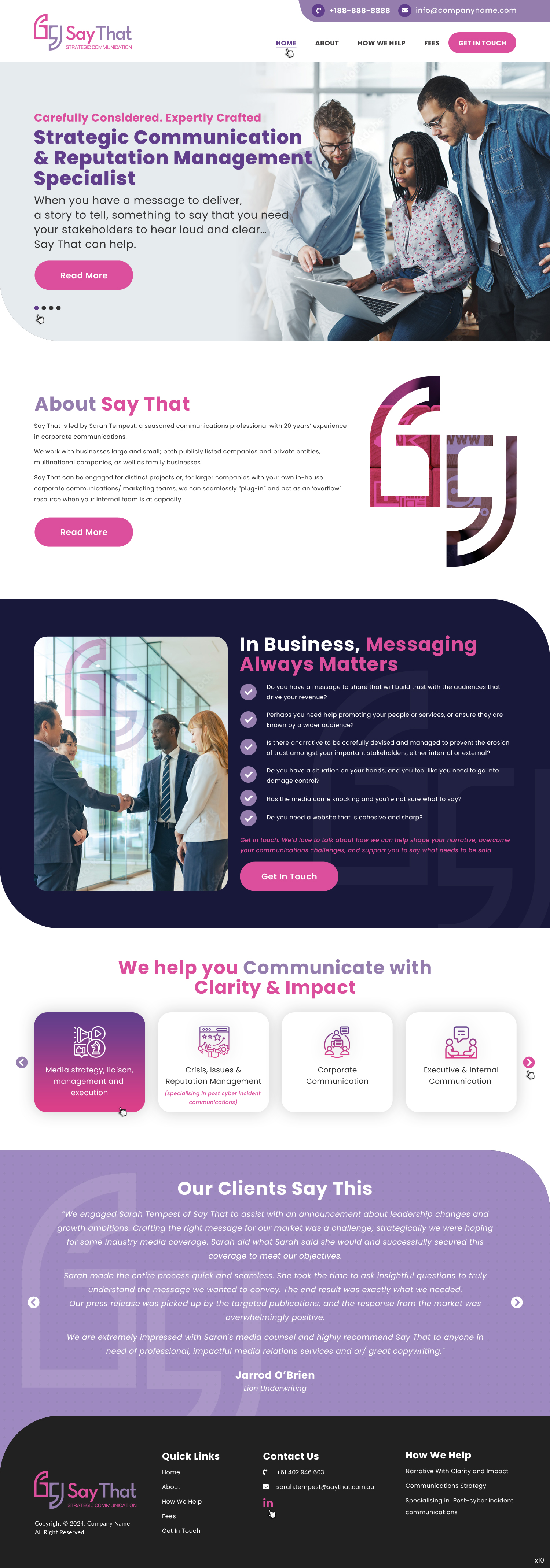 Web Design by pb for Say That | Design #34205635