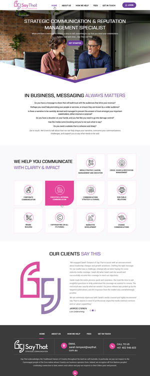 Diseño Web por pb para Say That | Diseño: #34205637