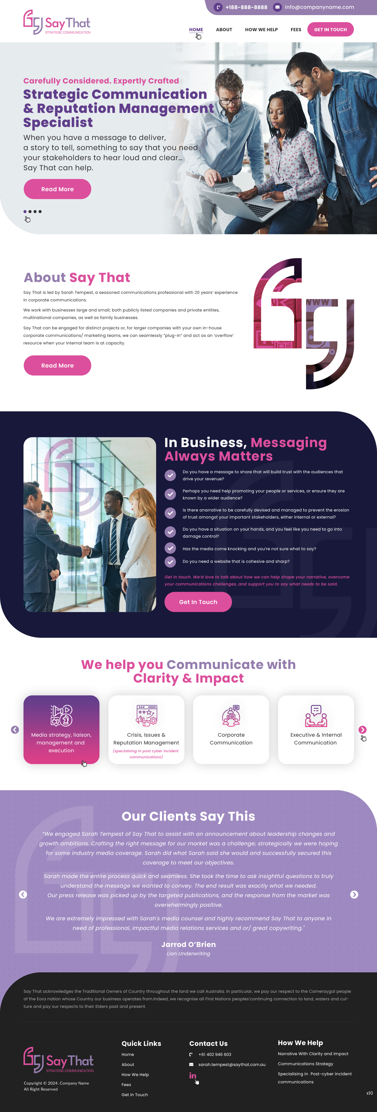 Web Design by pb for Say That | Design #34213336