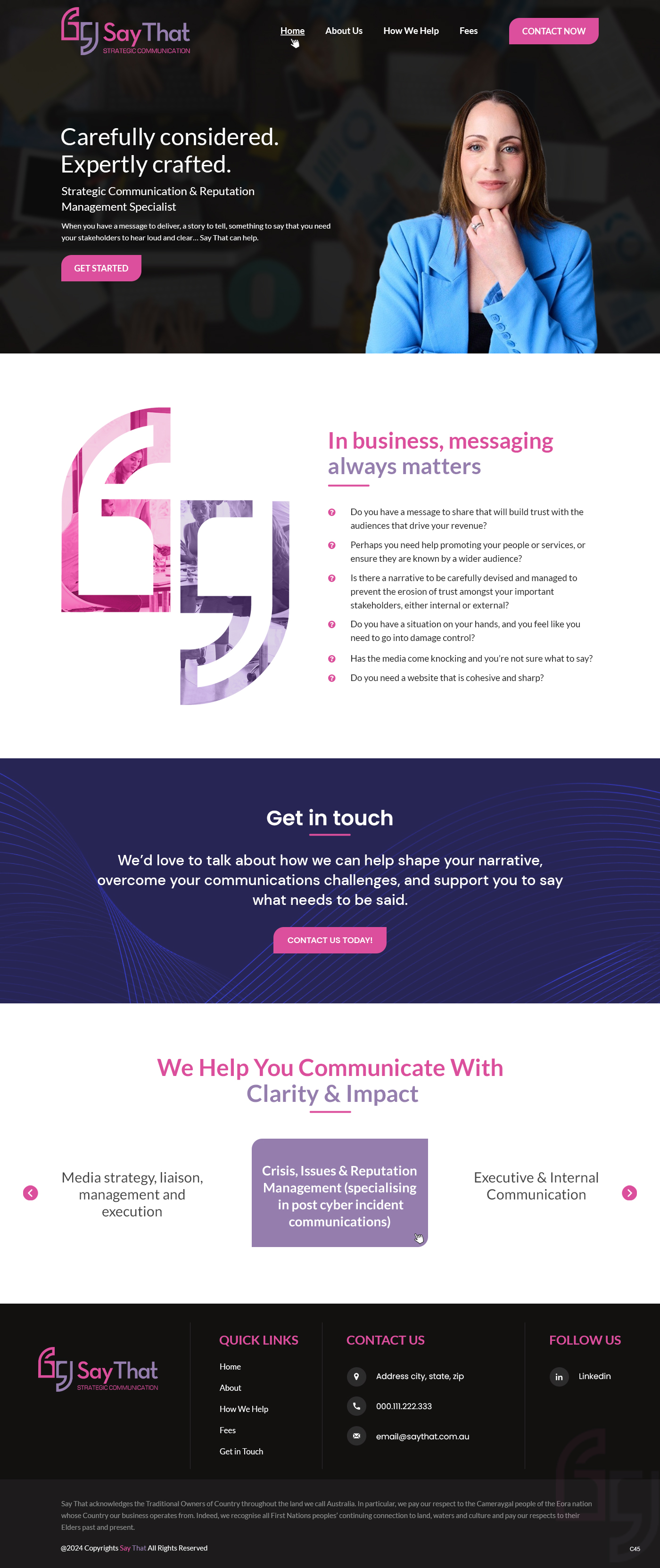 Web Design par pb pour Say That | Design : #34242304