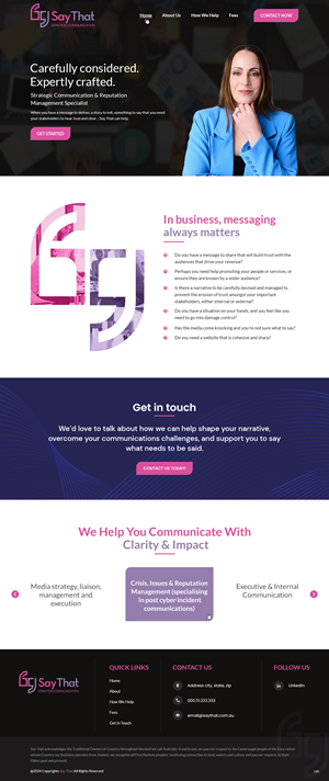 Diseño Web por pb para Say That | Diseño #34242304