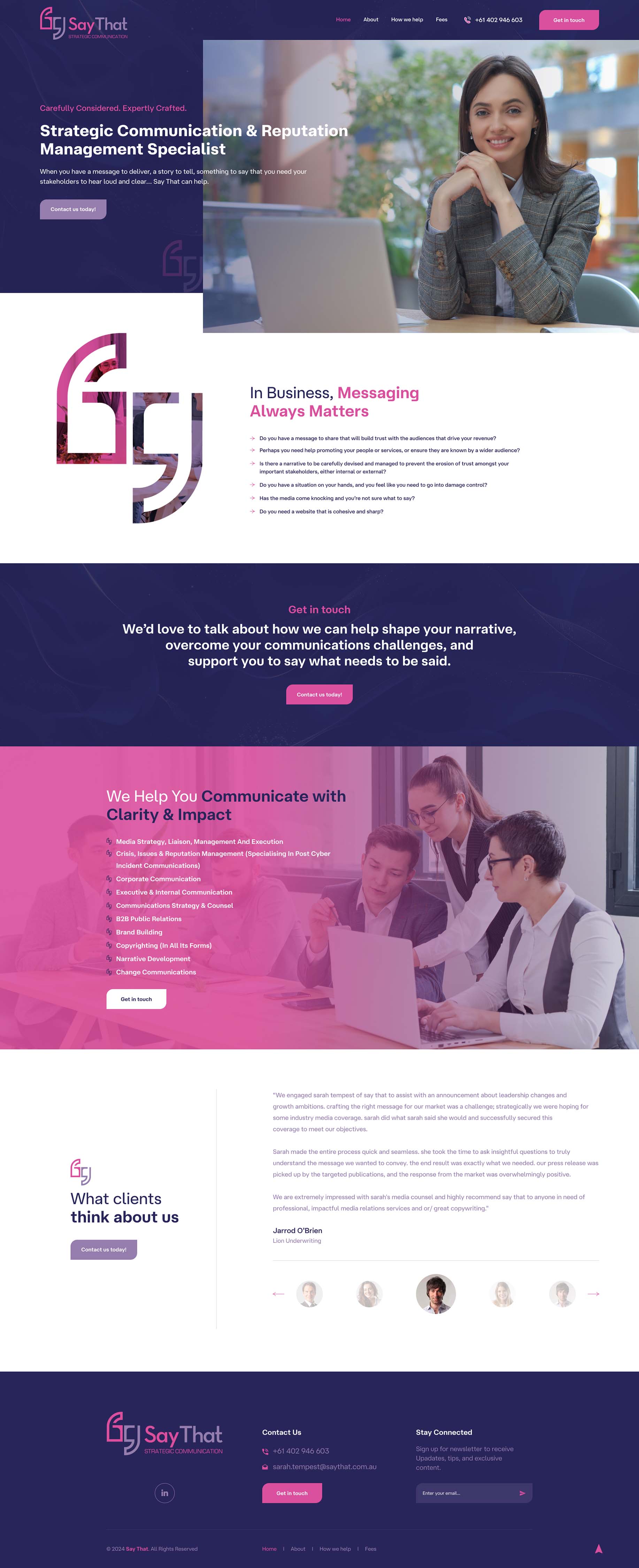 Diseño Web por Ved Web Services para Say That | Diseño #34204913