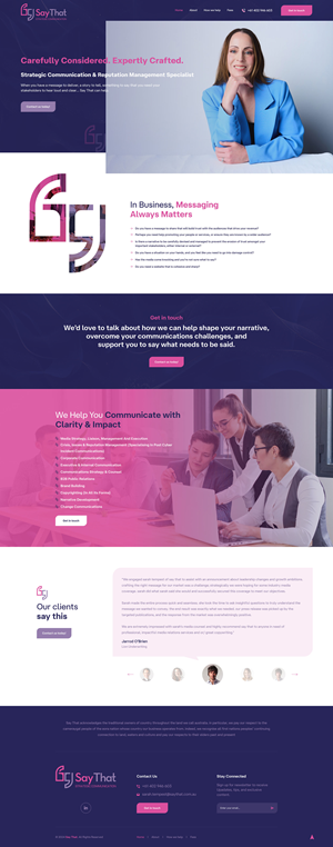 Diseño Web por Ved Web Services para Say That | Diseño #34220300