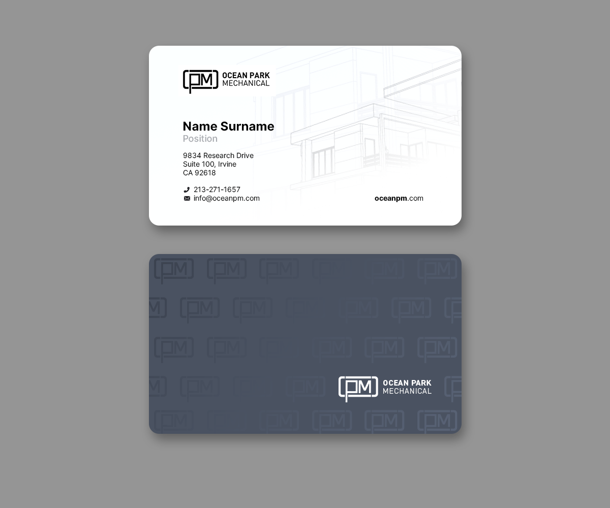 Business Card Design by Andrés Sebastián for Ocean Park Mechanical | Design #34204874