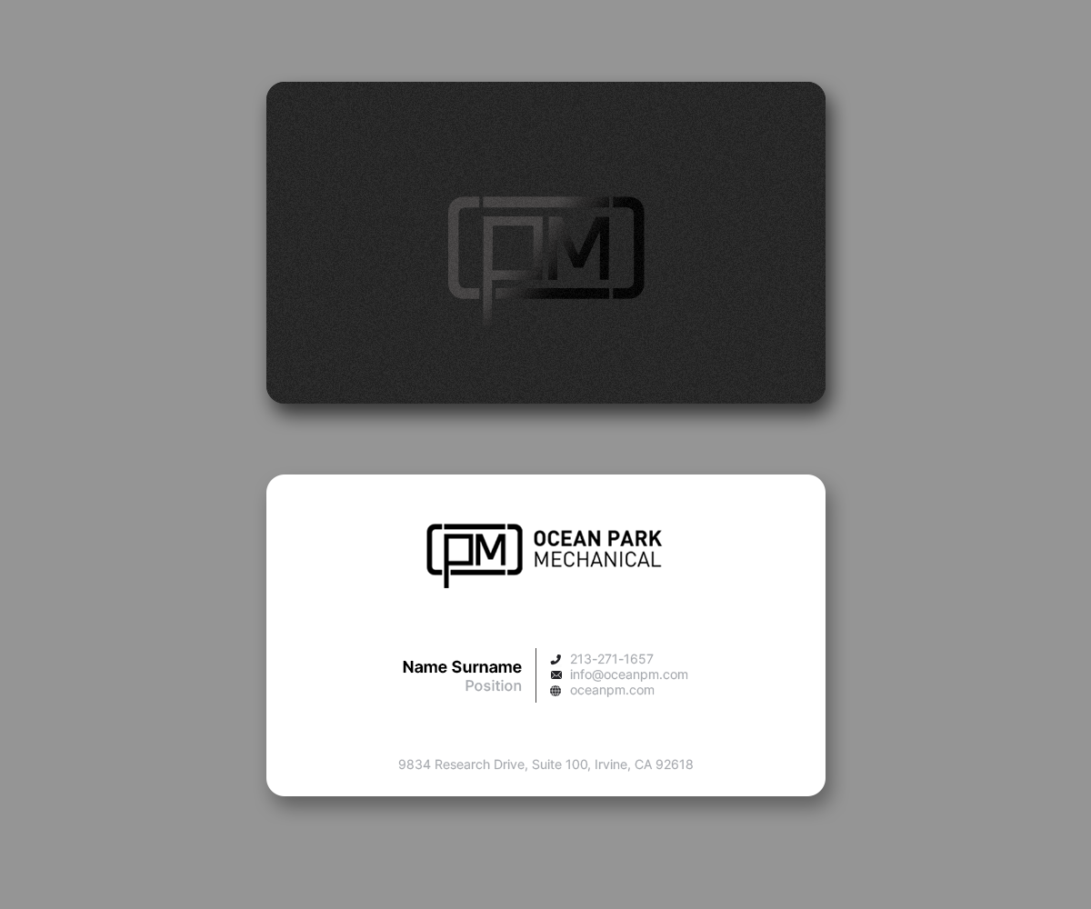 Business Card Design by Andrés Sebastián for Ocean Park Mechanical | Design #34206034