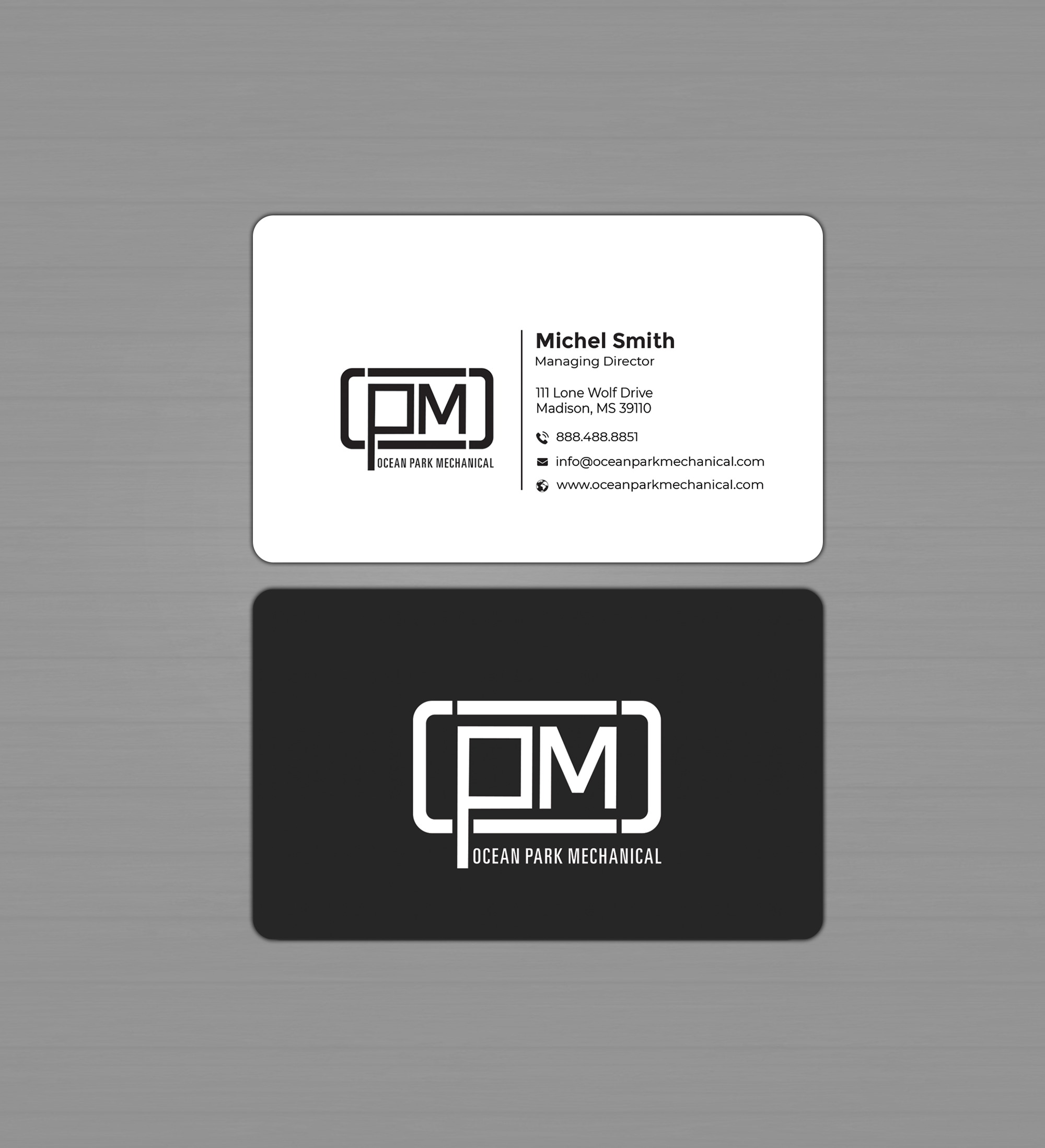 Business Card Design by Graphixpointt for Ocean Park Mechanical | Design #34200530