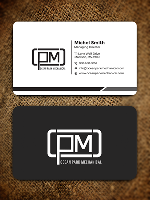 Business Card Design by Graphixpointt for Ocean Park Mechanical | Design: #34200599