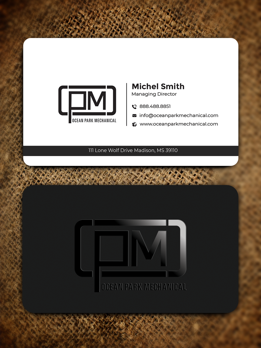 Business Card Design by Graphixpointt for Ocean Park Mechanical | Design #34201106