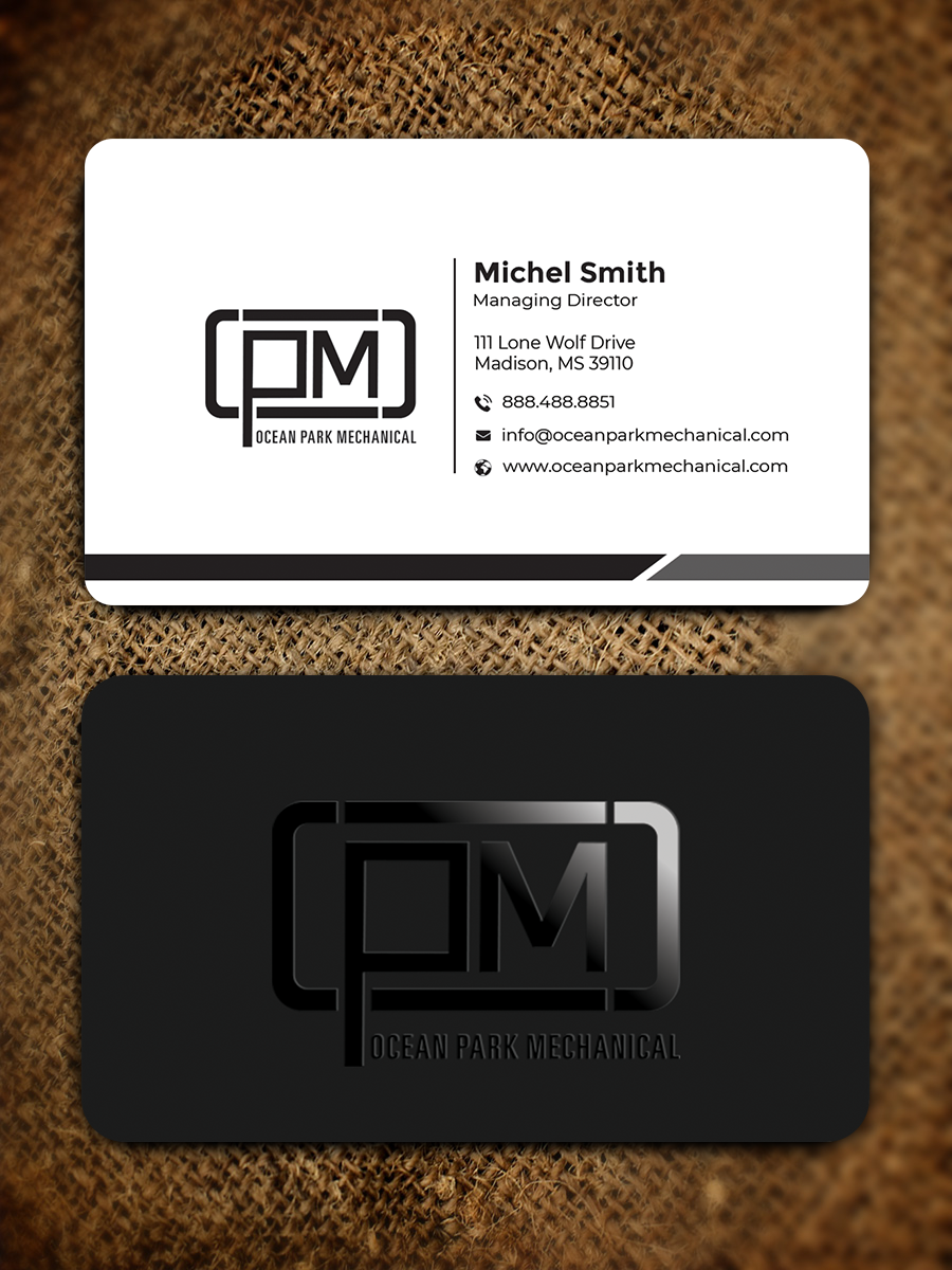 Business Card Design by Graphixpointt for Ocean Park Mechanical | Design #34201131