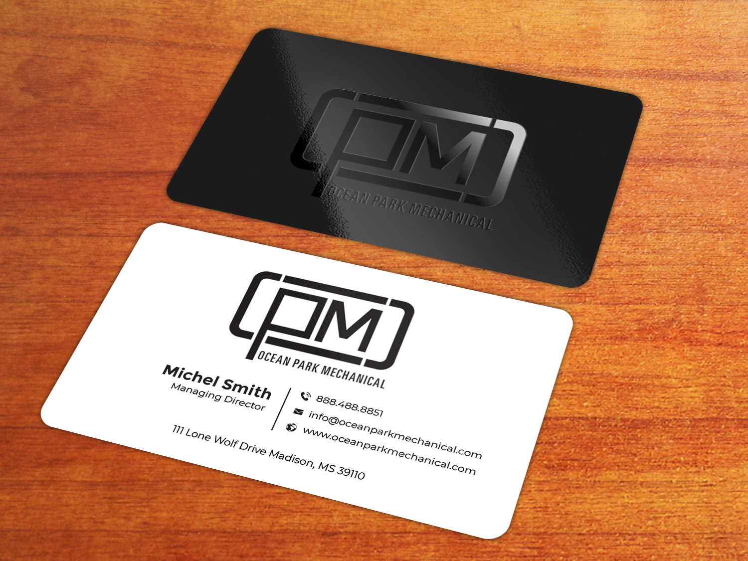 Business Card Design by Graphixpointt for Ocean Park Mechanical | Design #34201133