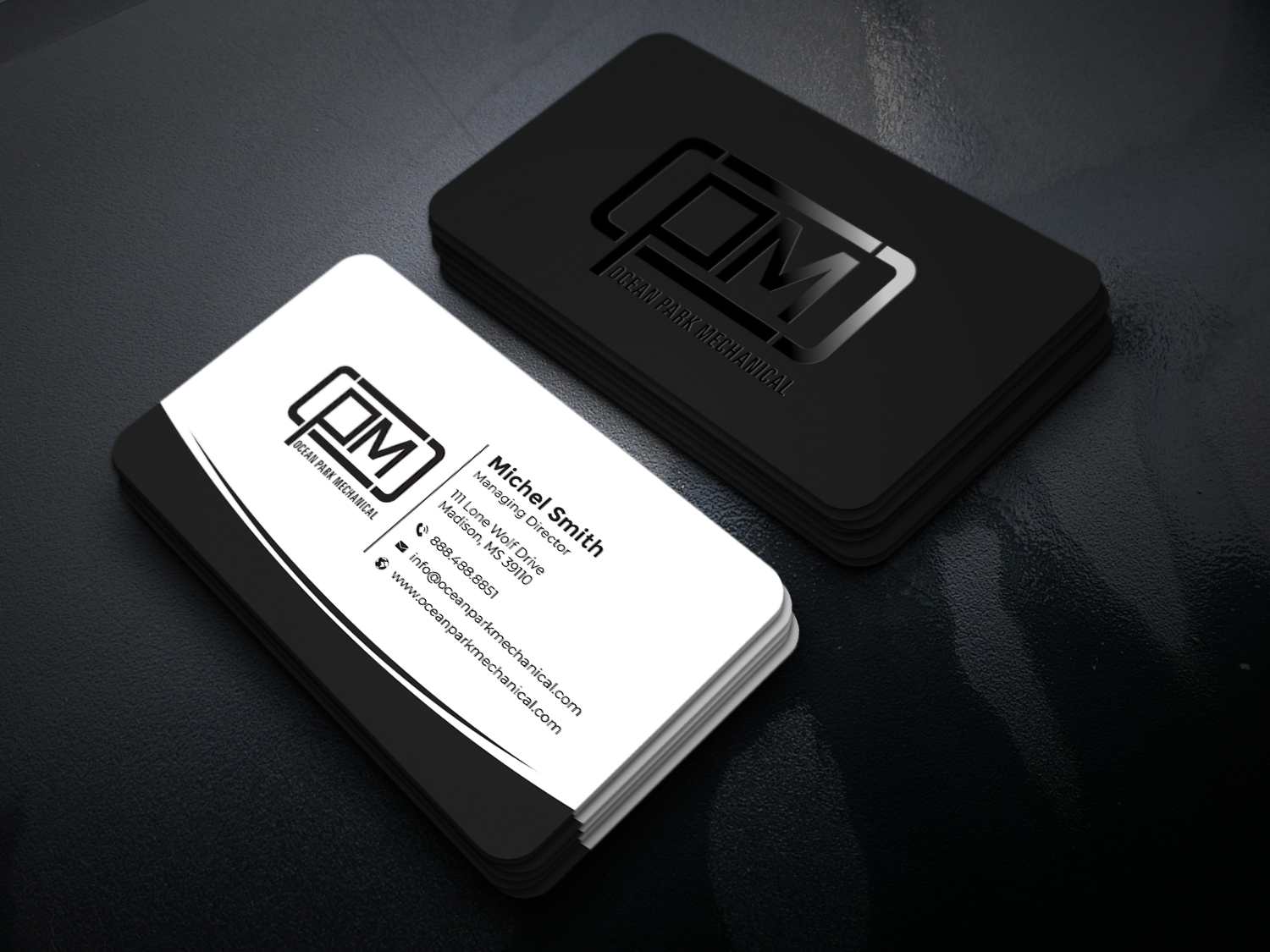 Business Card Design by Graphixpointt for Ocean Park Mechanical | Design #34201135