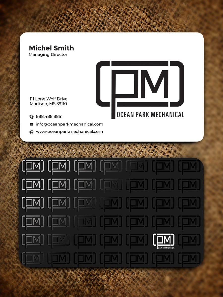 Business Card Design by Graphixpointt for Ocean Park Mechanical | Design #34201346