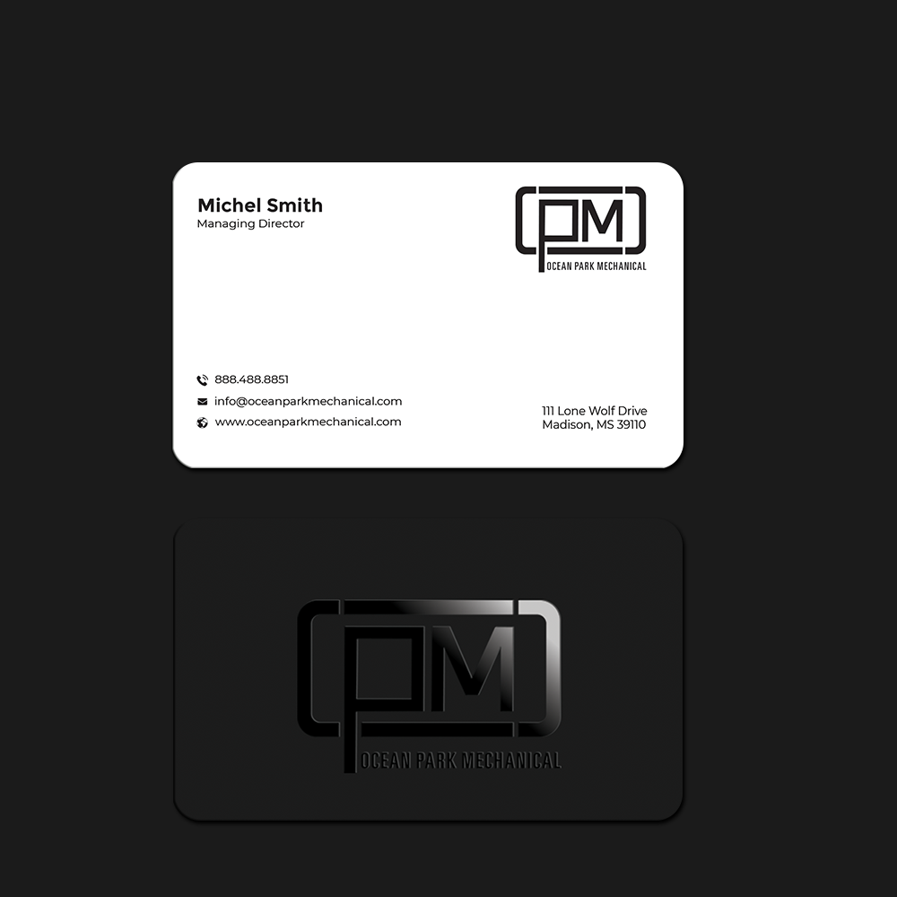 Business Card Design by Graphixpointt for Ocean Park Mechanical | Design #34201411