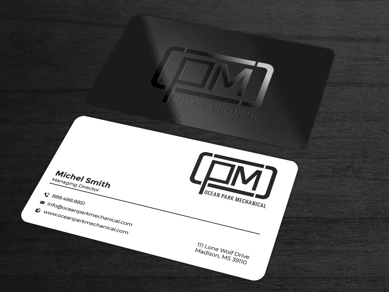 Business Card Design by Graphixpointt for Ocean Park Mechanical | Design #34201457
