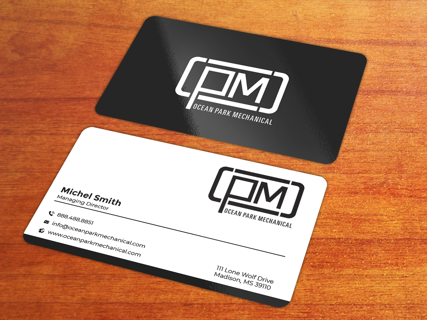 Business Card Design by Graphixpointt for Ocean Park Mechanical | Design #34201921