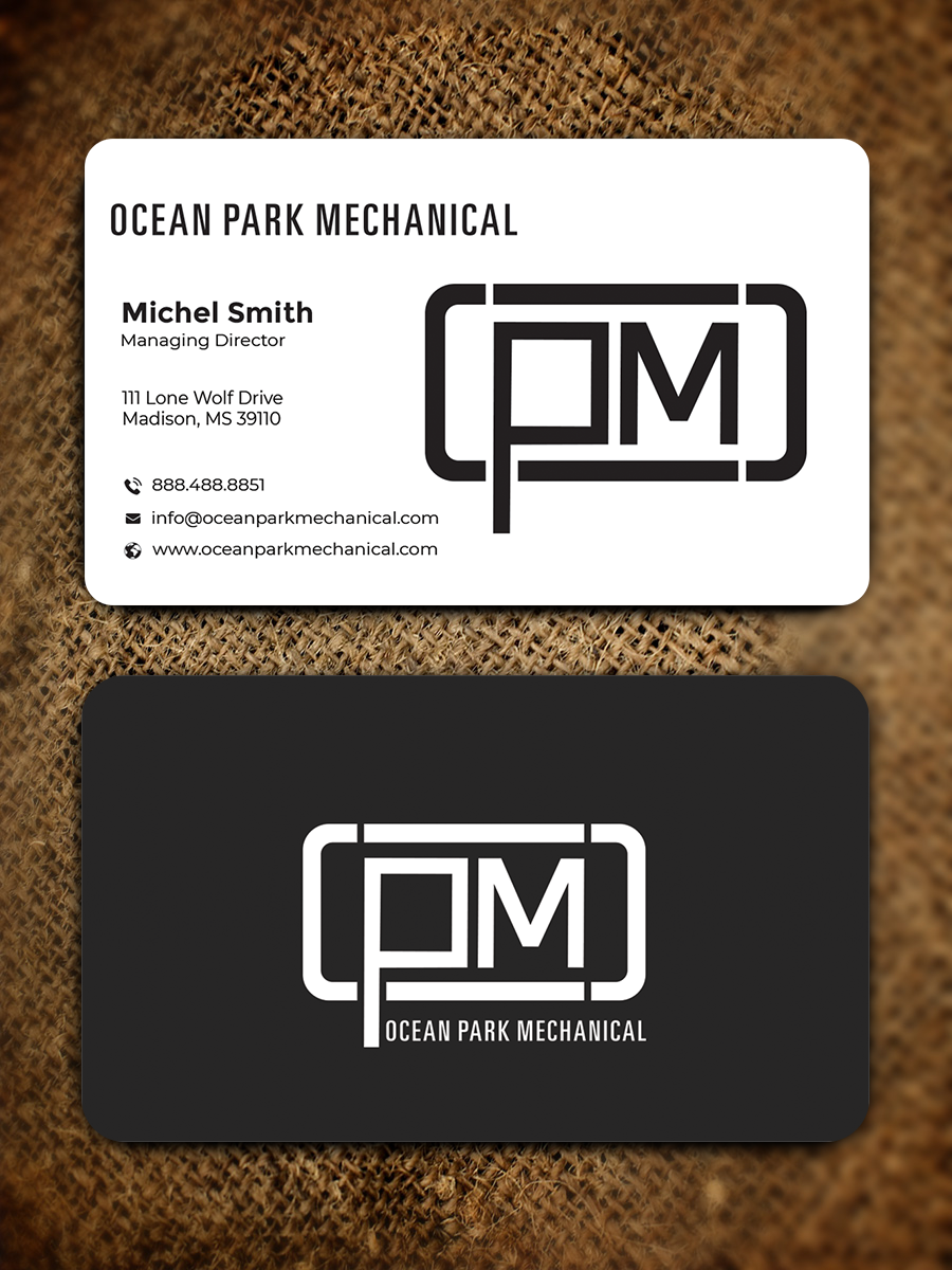 Business Card Design by Graphixpointt for Ocean Park Mechanical | Design #34201992