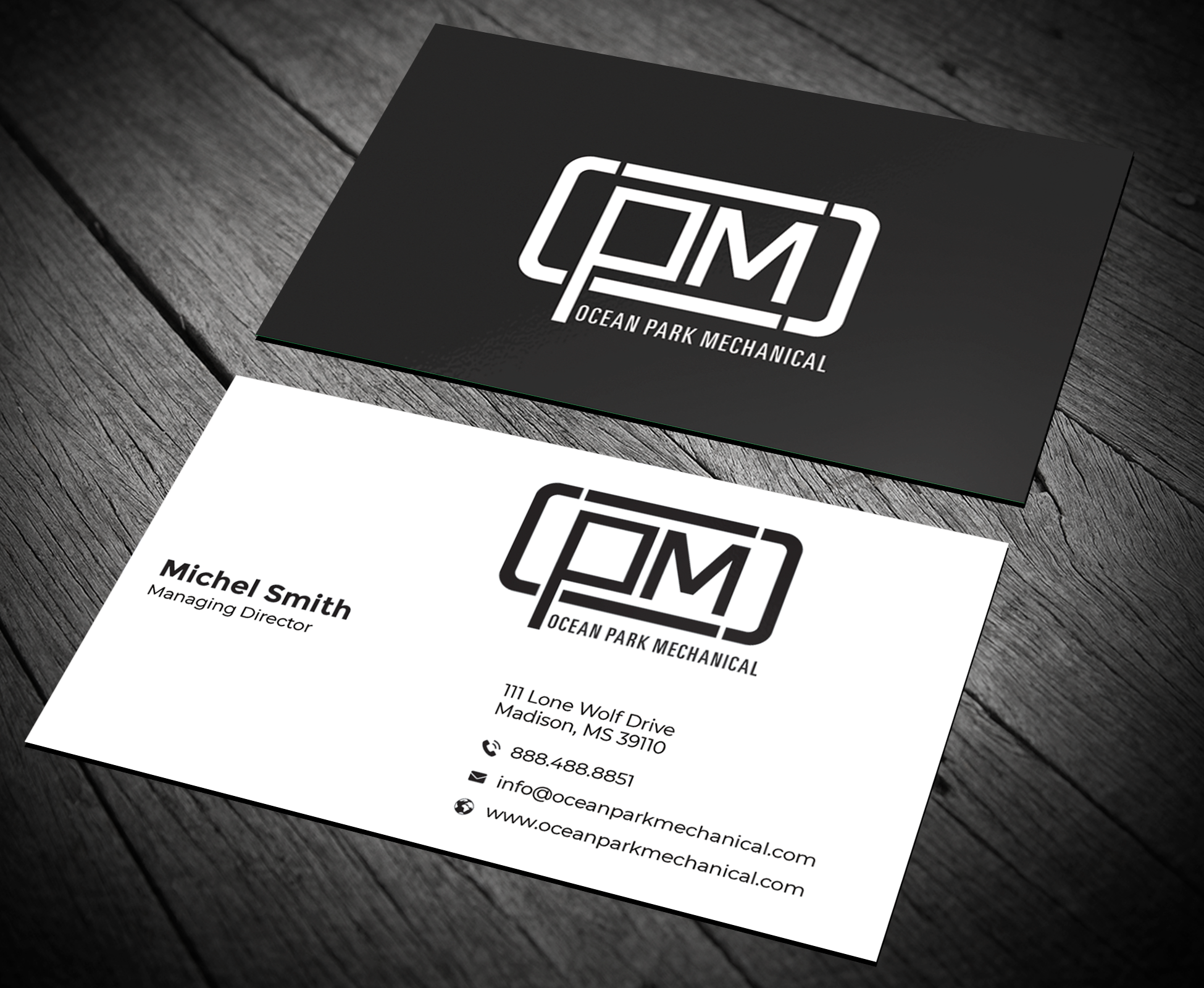 Business Card Design by Graphixpointt for Ocean Park Mechanical | Design #34201995
