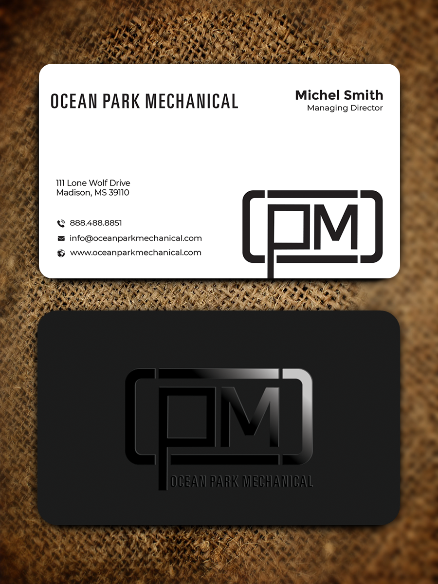 Business Card Design by Graphixpointt for Ocean Park Mechanical | Design #34202012