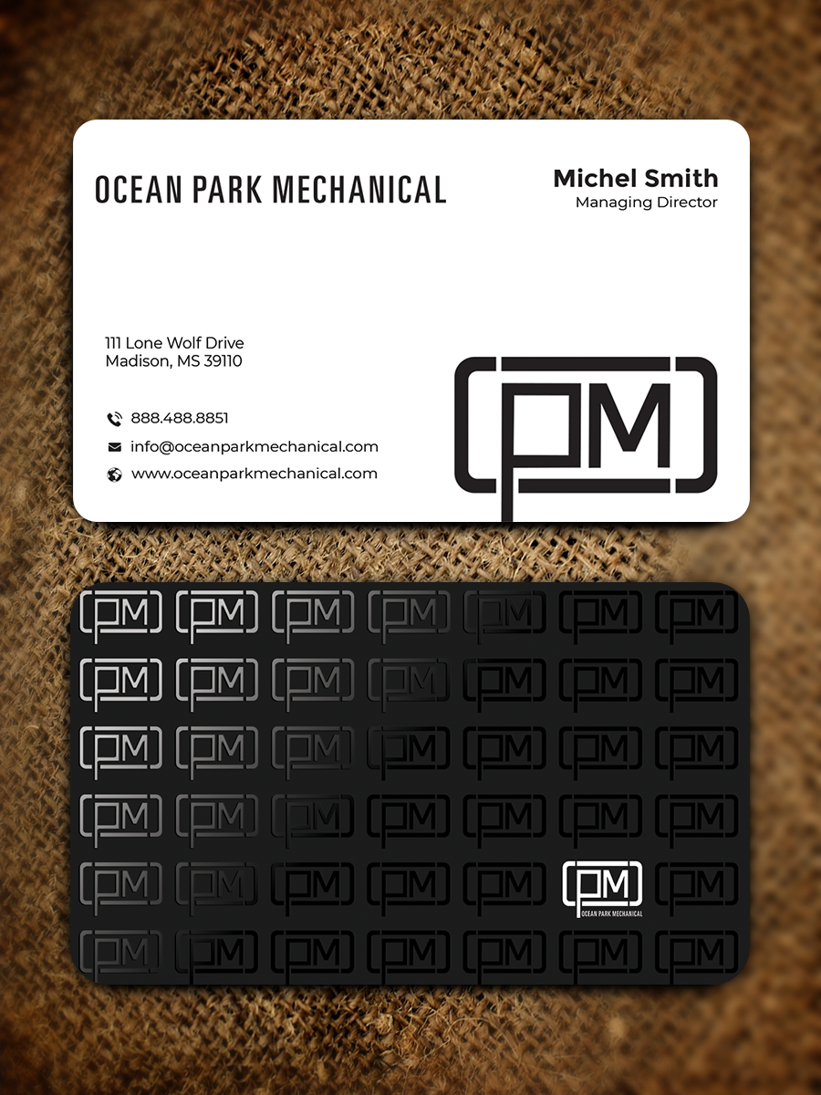 Business Card Design by Graphixpointt for Ocean Park Mechanical | Design #34202013