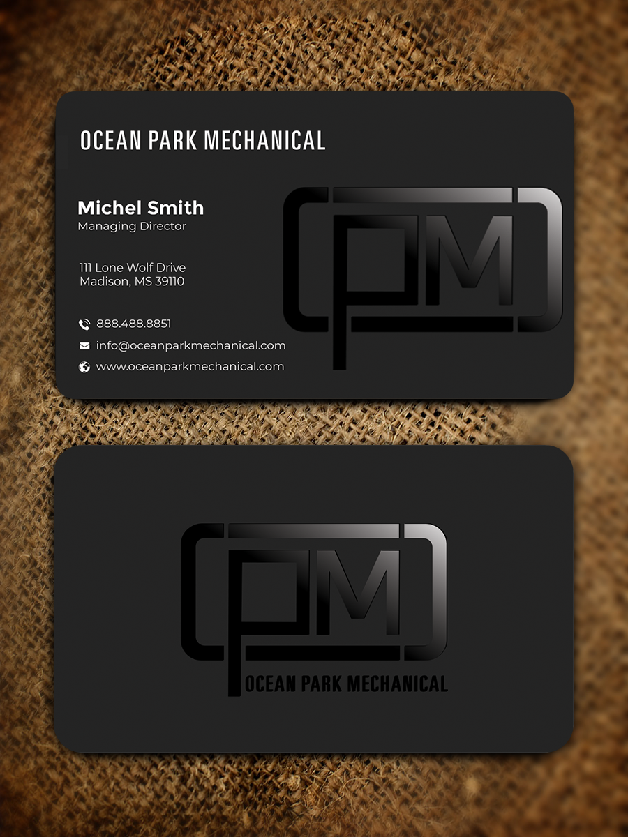Business Card Design by Graphixpointt for Ocean Park Mechanical | Design #34202418