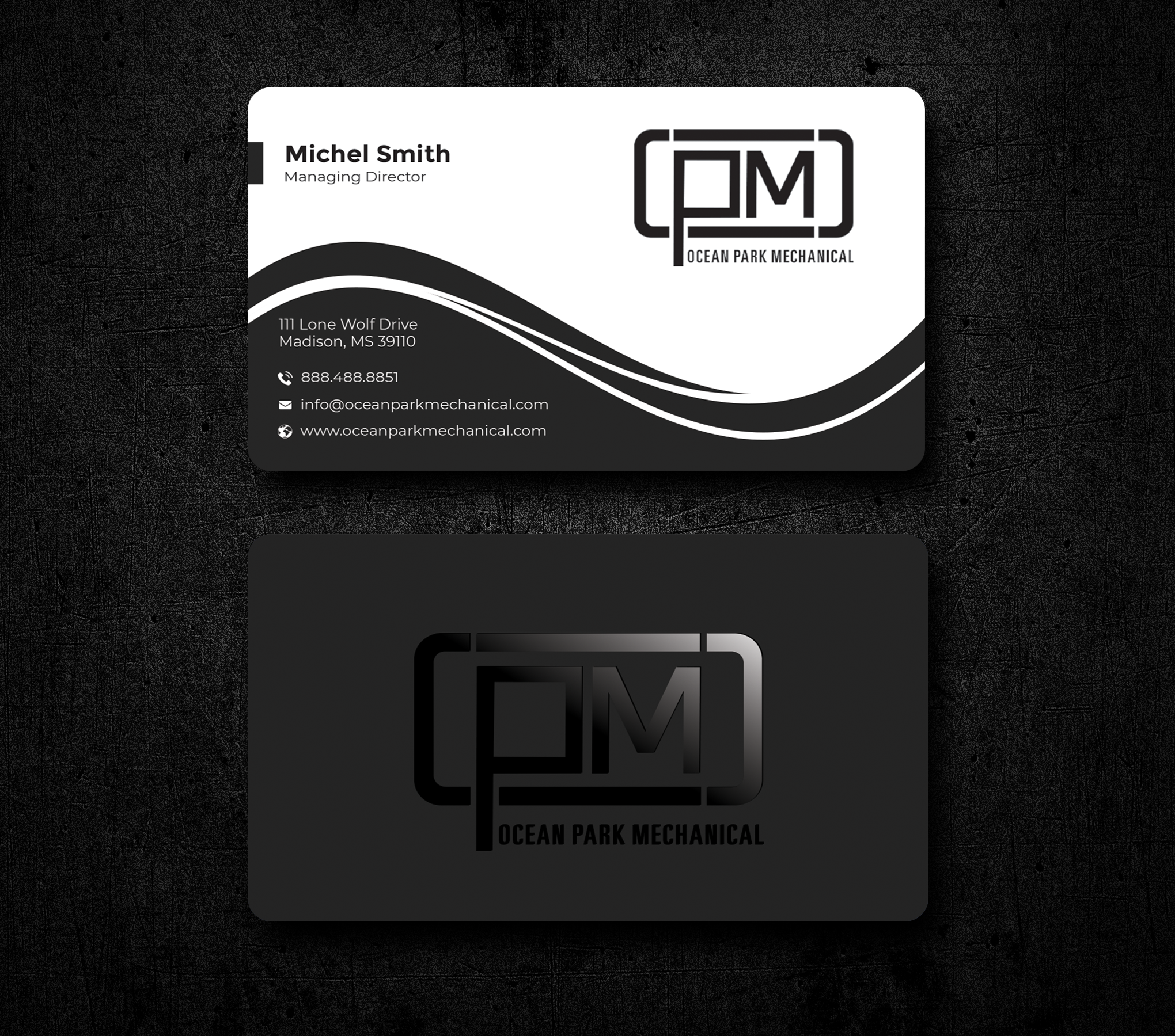 Business Card Design by Graphixpointt for Ocean Park Mechanical | Design #34202419
