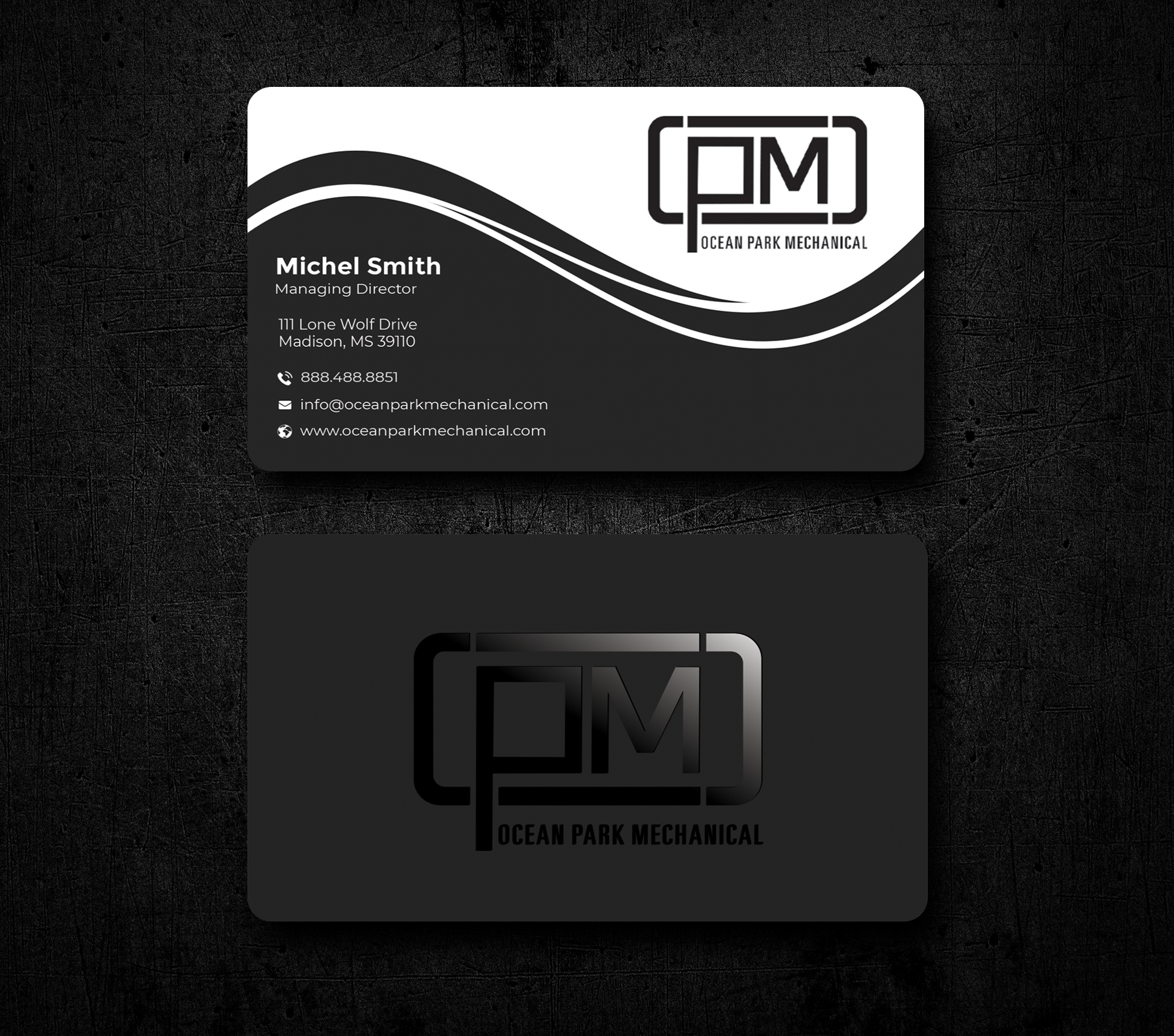 Business Card Design by Graphixpointt for Ocean Park Mechanical | Design #34202421