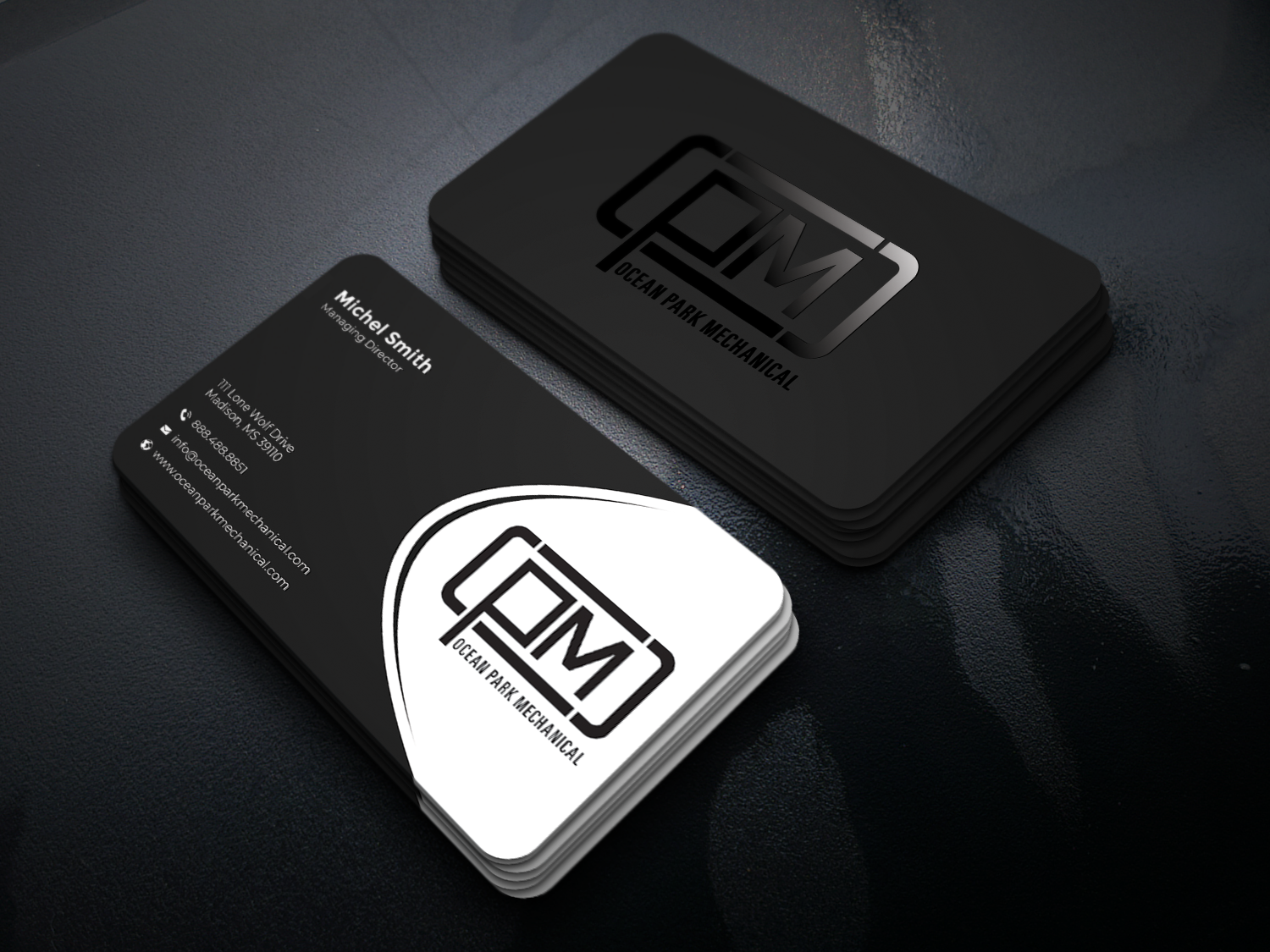 Business Card Design by Graphixpointt for Ocean Park Mechanical | Design #34202438