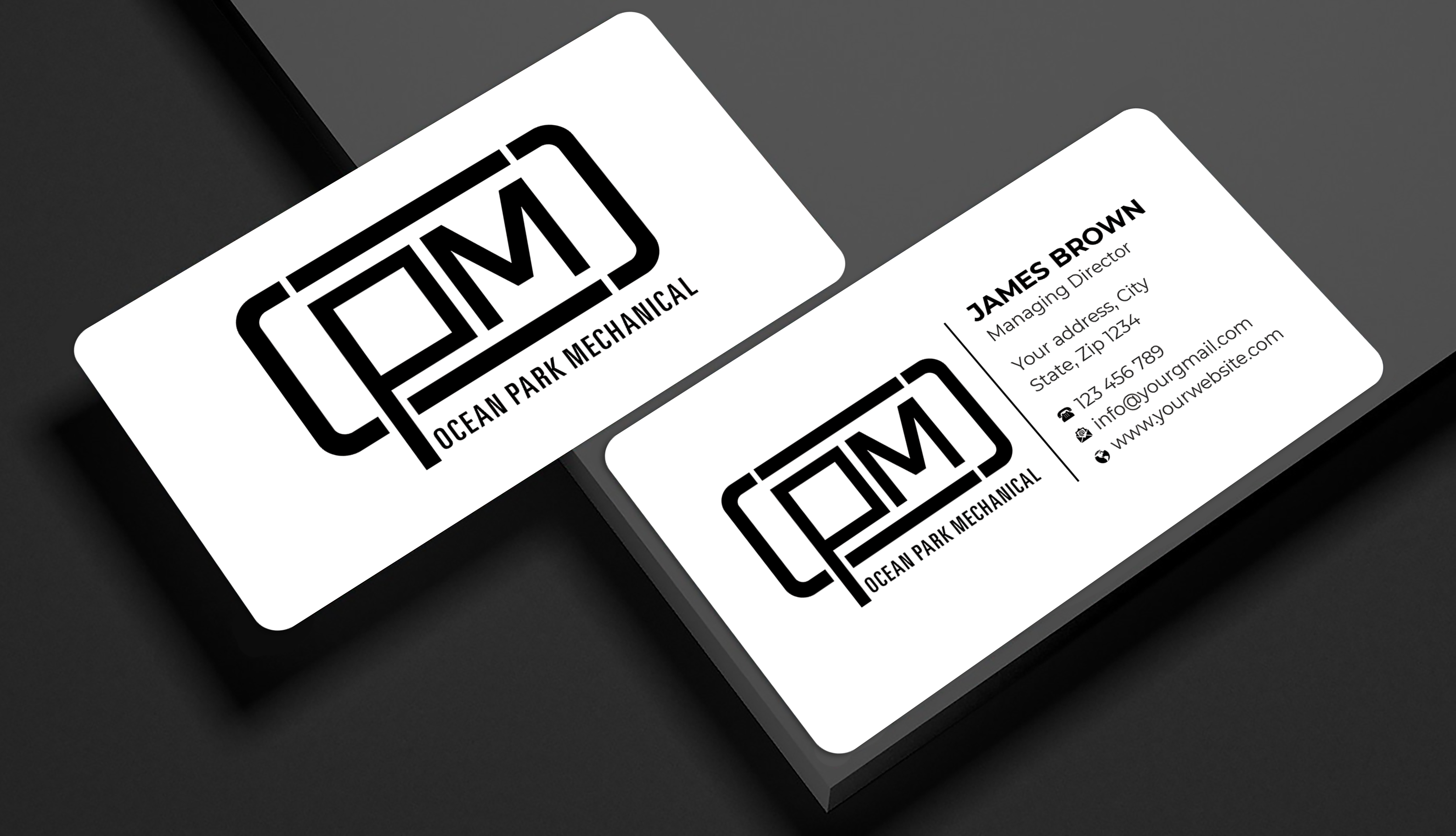Business Card Design by Expert Bappy for Ocean Park Mechanical | Design #34198501