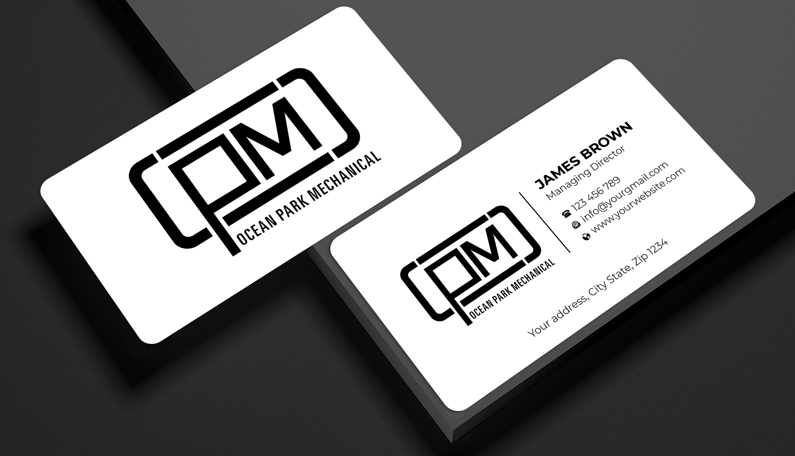 Business Card Design by Expert Bappy for Ocean Park Mechanical | Design #34198526
